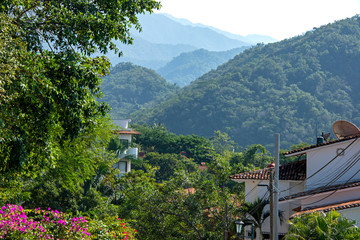 Sierra Madre mountains with residences