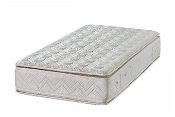 Comfortable mattress isolated on white background, Orthopedic mattress