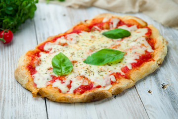 margarita pizza at the Rome dough