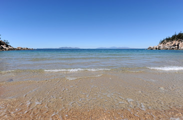 Beach to sea view at Arthur Bay, Magnetic Island, Queensland, Australia