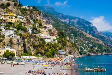 Printed roller blinds Positano beach, Amalfi Coast, Italy beautiful beach in Positano Italy