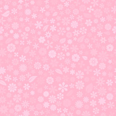 Seamless pattern with floral texture of small flowers in pink colors