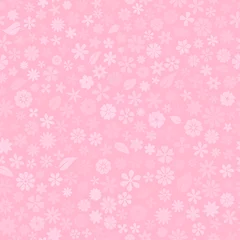Wall murals Small flowers Seamless pattern with floral texture of small flowers in pink colors