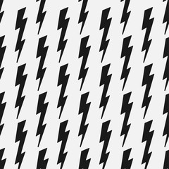 Vector cartoon seamless pattern with flash lightning print. Abstract repeatable thunderbolt background