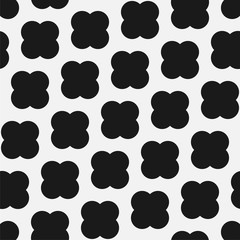 Vector cross seamless pattern. Trendy black and white design. Artistic endless background