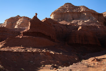 Red cliffs of Khermen Tsav canyon