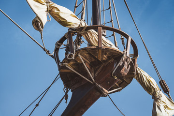Crow's nest of an old galleon