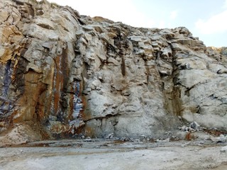 Gypsum and other minerals in the mines that are being drilled,This area has been mined for gypsum and other