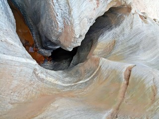 Gypsum and other minerals in the mines that are being drilled,This area has been mined for gypsum and other