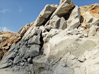 Gypsum and other minerals in the mines that are being drilled,This area has been mined for gypsum and other