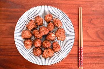 Fried meatballs, Chinese food