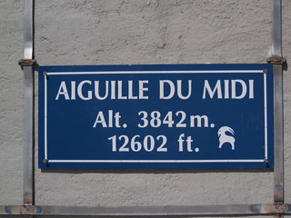 The Aiguille Du Midi Sign