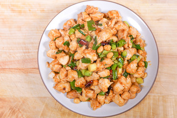 Spicy diced chicken,Chinese food.