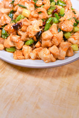 Spicy diced chicken,Chinese food.