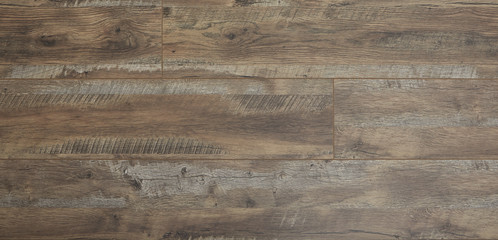 Plakat Wooden natural texture. New parquet blank. Wooden laminate floor boards background image. Home decor.
