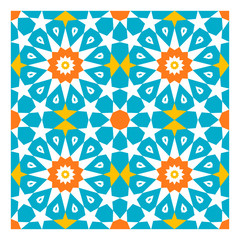 Fototapeta na wymiar Colorful Arabic geometric ornament.