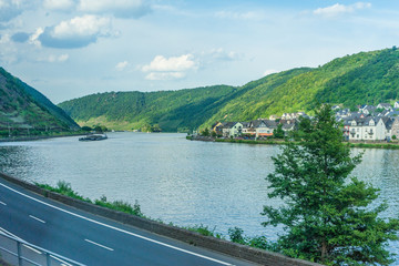 Germany, Hiking Frankfurt Outskirts, a large body of water with a mountain in the background
