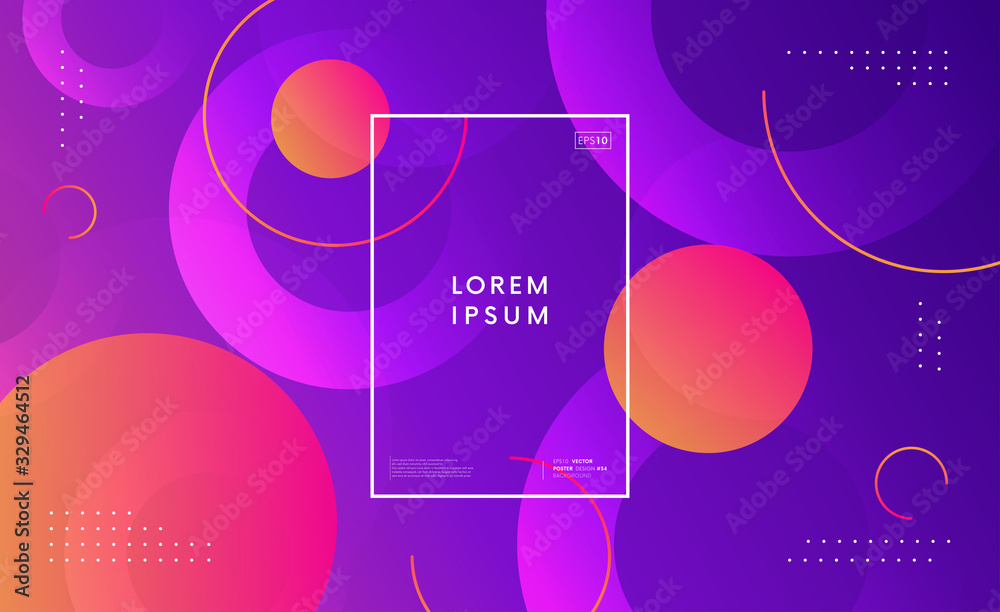 Aufkleber Colorful geometric background vector design. Abstract composition with shapes. Futuristic backdrop.