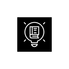 creative process icon. Online learning icon. Perfect for application, web, logo and presentation template. Icon design line inverted style