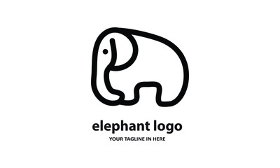 he concept of modern Sderhana elephant logo design is easy to remember	
