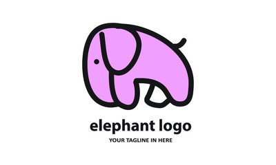 he concept of modern Sderhana elephant logo design is easy to remember	