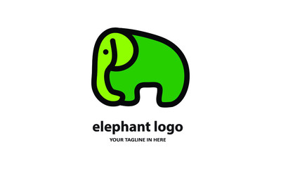 he concept of modern Sderhana elephant logo design is easy to remember	