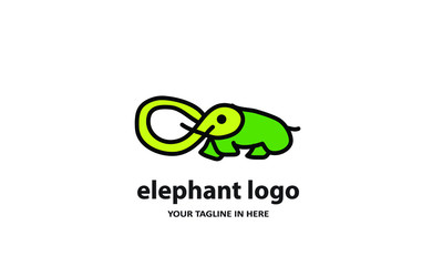 he concept of modern Sderhana elephant logo design is easy to remember	