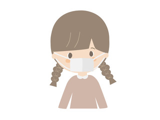 Girl wearing a mask