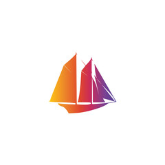 Vector logo sailing boat. perfect for ship companies