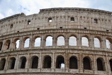 Fototapeta na wymiar Ancient Roman Colosseum in Rome Italy