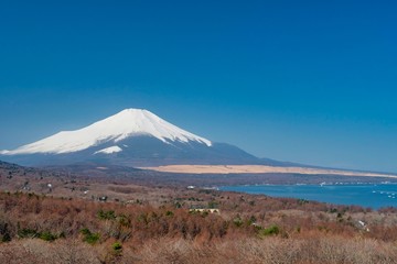 View of Mount Fuji from Yamanakako panoramic viewing platform