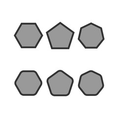 Pentagon icon vector symbol illustration EPS 10