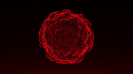 Virus Abstract macro 2 Corona COVID-19 Dark Red - Seamless Loop Motion Graphics - Powered by Adobe