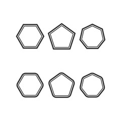 Pentagon icon vector symbol illustration EPS 10