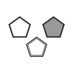 Pentagon icon vector symbol illustration EPS 10
