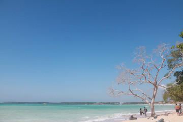 Playa Banca en la isla de Baru, Cartagena.