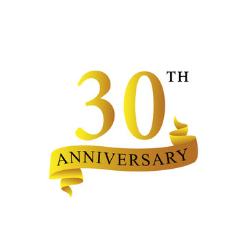 Ribbon anniversary 30th years logo