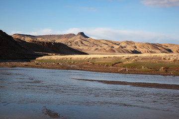 Fototapeta na wymiar The landscape of the mongolian steppe