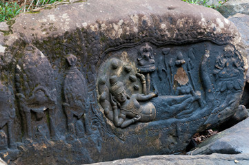 Reclining Vishnu, Phnom Kulen Siem Reap