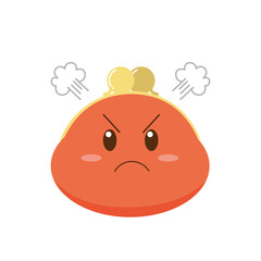 怒る　がま口財布　キャラクター　