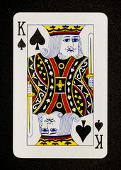 Spades playing card-King
