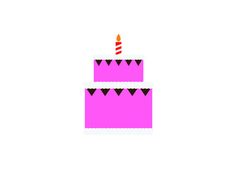 colorful birthday cake vector ilustration