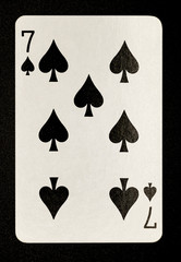Spades playing card-Seven