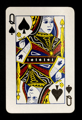 Spades playing card-Queen