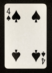 Spades playing card-Four