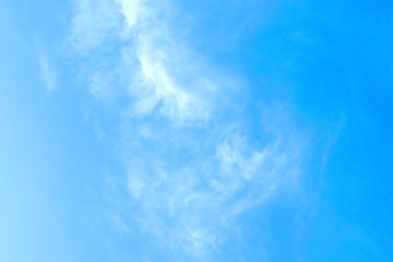 Blurred white clouds on the sky background.