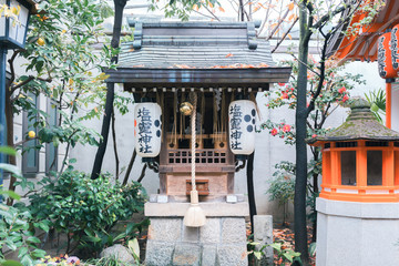 Small shrine in Nishiki Tenmangu Shrine, Kyoto, Japan