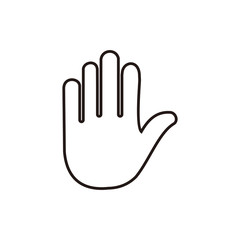 Hand vector icon symbol illustration