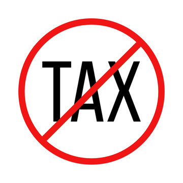 Vector No Tax Sign Illustration