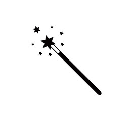 Magic wand stick icon vector logo template